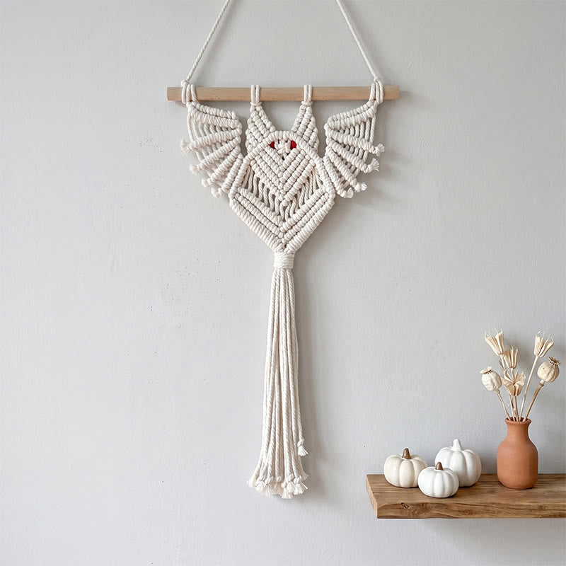 Suspension murale gothique en forme de chauve-souris pour plantes - Blanc - 30 cm x 50 cm - image 0