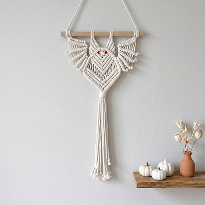 Suspension murale gothique en forme de chauve-souris pour plantes - Blanc - 30 cm x 50 cm - image 0