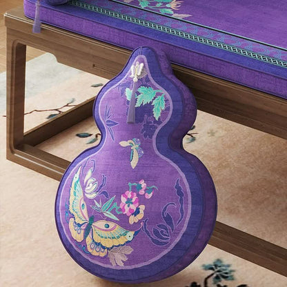 Coussin décoratif à motifs papillons et fleurs - 40 cm x 50 cm - image 0
