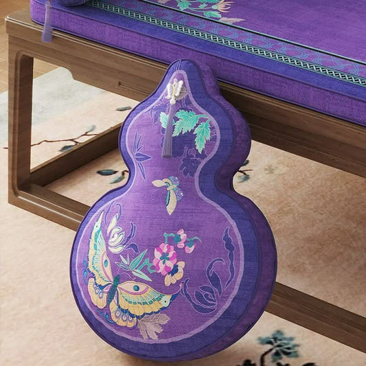 Coussin décoratif à motifs papillons et fleurs - 40 cm x 50 cm - image 0