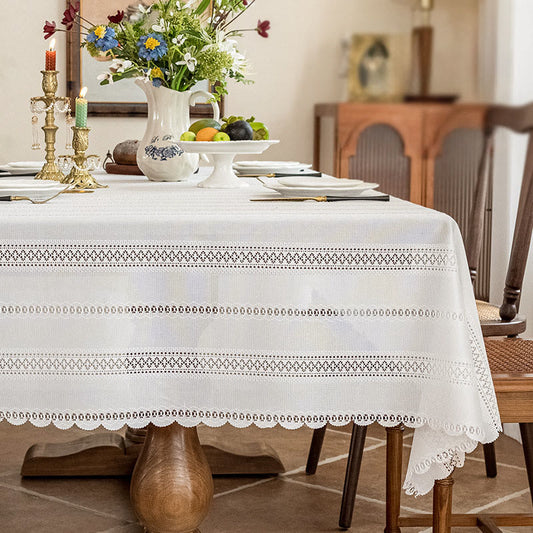 Nappe rustique en dentelle de mille blés - 140 cm x 300 cm - image 0