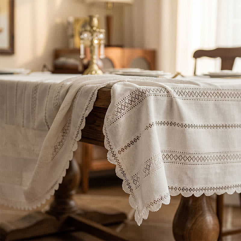 Nappe rustique en dentelle de mille blés - image 1