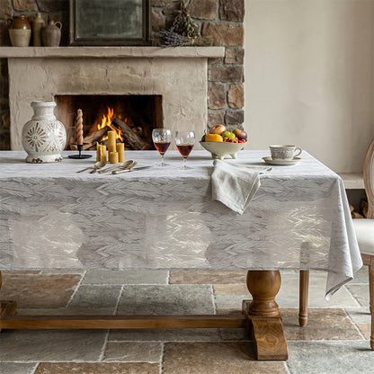 Nappe à motif de feuilles et à motif jacquard - image 6