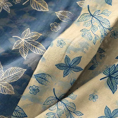 Peignoir kimono unisexe en coton à motif de feuilles d'érable - image 5
