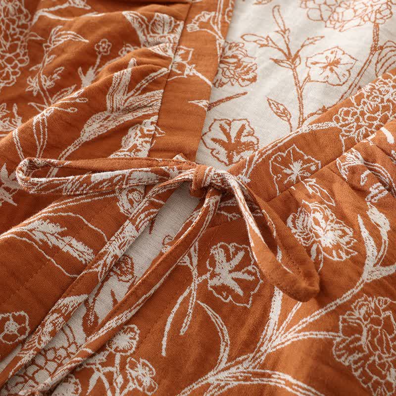 Ensemble pyjama 3 pièces en pur coton à motif floral - image 5