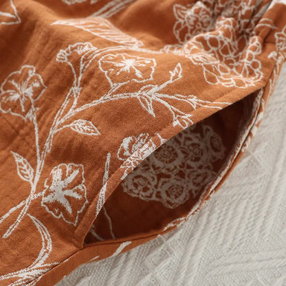 Ensemble pyjama 3 pièces en pur coton à motif floral - image 8