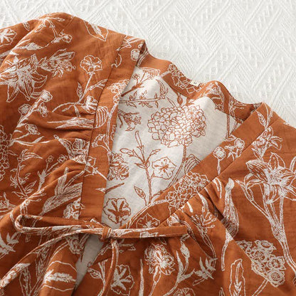 Ensemble pyjama 3 pièces en pur coton à motif floral - image 4