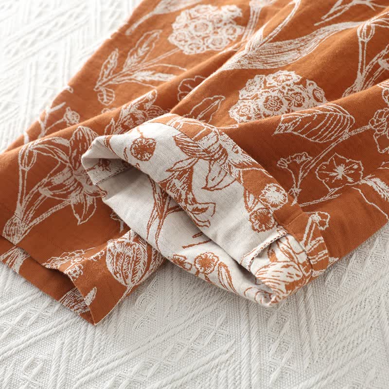 Ensemble pyjama 3 pièces en pur coton à motif floral - image 9