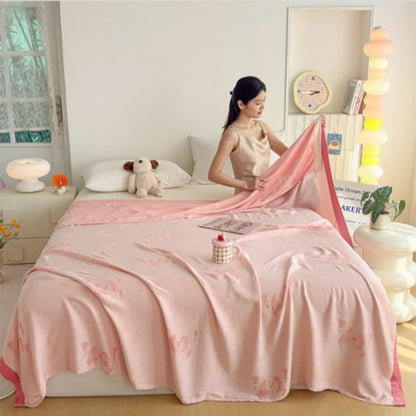 Couverture d'été artistique à motif papillon, confectionnée en fibres de bambou - image 3