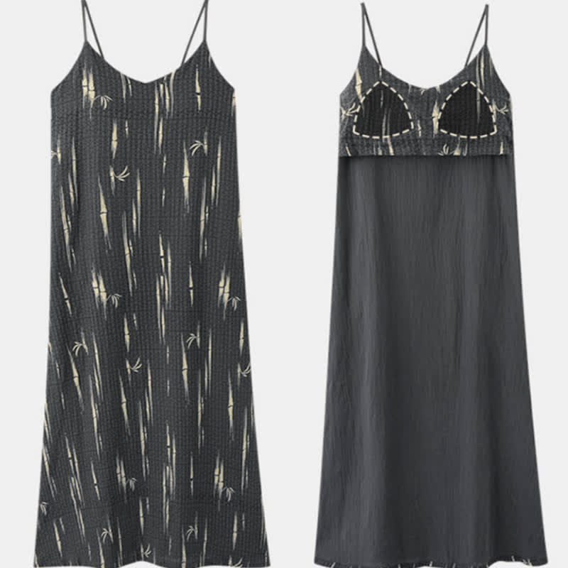 Chemise de nuit en pur coton, inspirée du bambou - image 6
