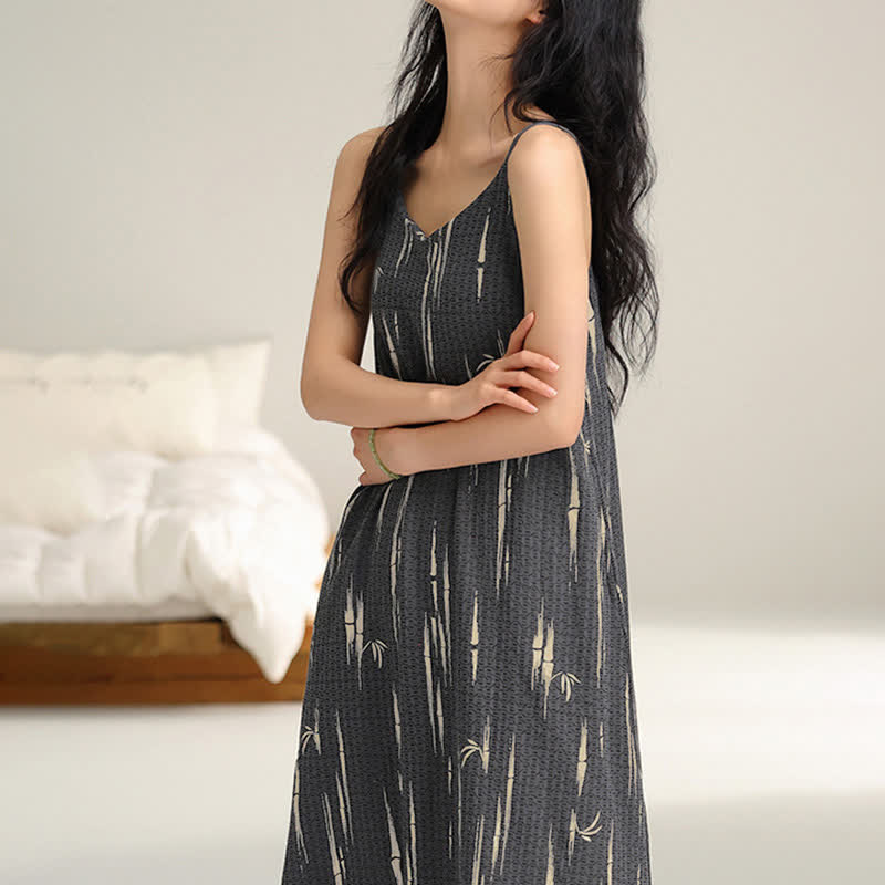 Chemise de nuit en pur coton, inspirée du bambou - image 5