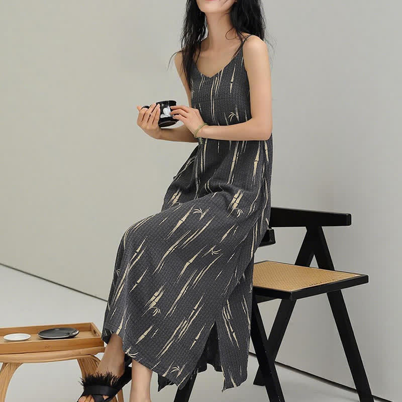 Chemise de nuit en pur coton, inspirée du bambou - image 1
