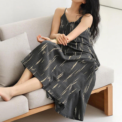 Chemise de nuit en pur coton, inspirée du bambou - image 3