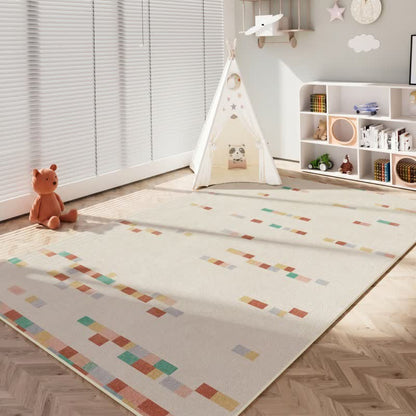 Tapis d'enfant géométrique aux couleurs pastel - image 3