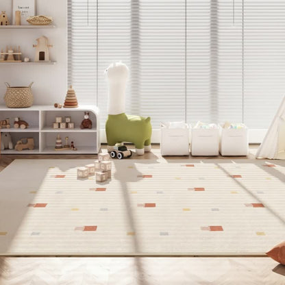 Tapis enfant à pois pastel neutres - image 3