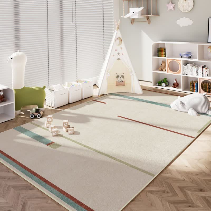 Tapis minimaliste linéaire pour enfants - 200 cm × 350 cm - image 0