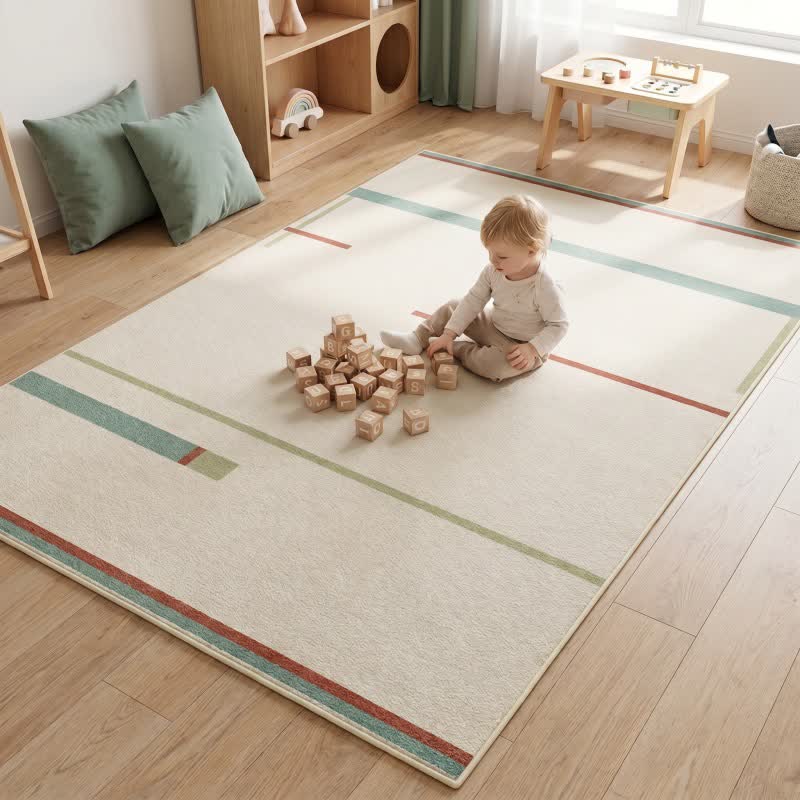 Tapis minimaliste linéaire pour enfants - image 1