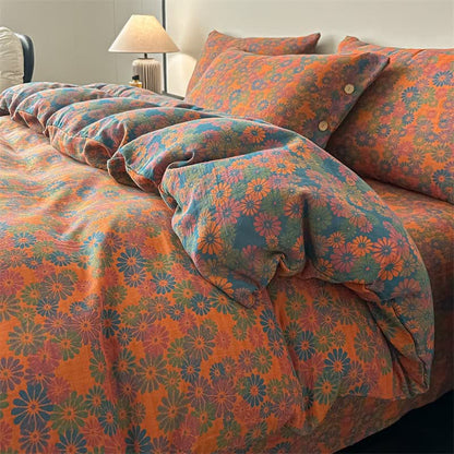 Linge de lit vintage Daisy en gaze de pur coton (ensemble de 4 pièces) - 220 cm x 240 cm - image 0