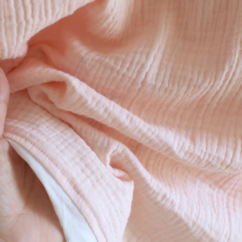 Ensemble de vêtements d'intérieur en gaze de coton unie et dentelle - image 13