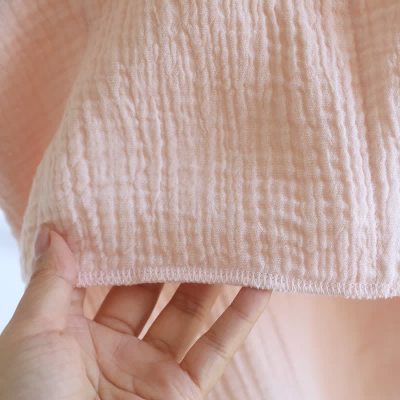 Ensemble de vêtements d'intérieur en gaze de coton unie et dentelle - image 12