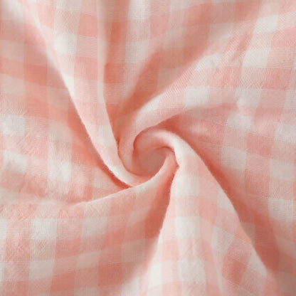 Ensemble de vêtements d'intérieur en coton doux à carreaux vichy et à volants - image 5