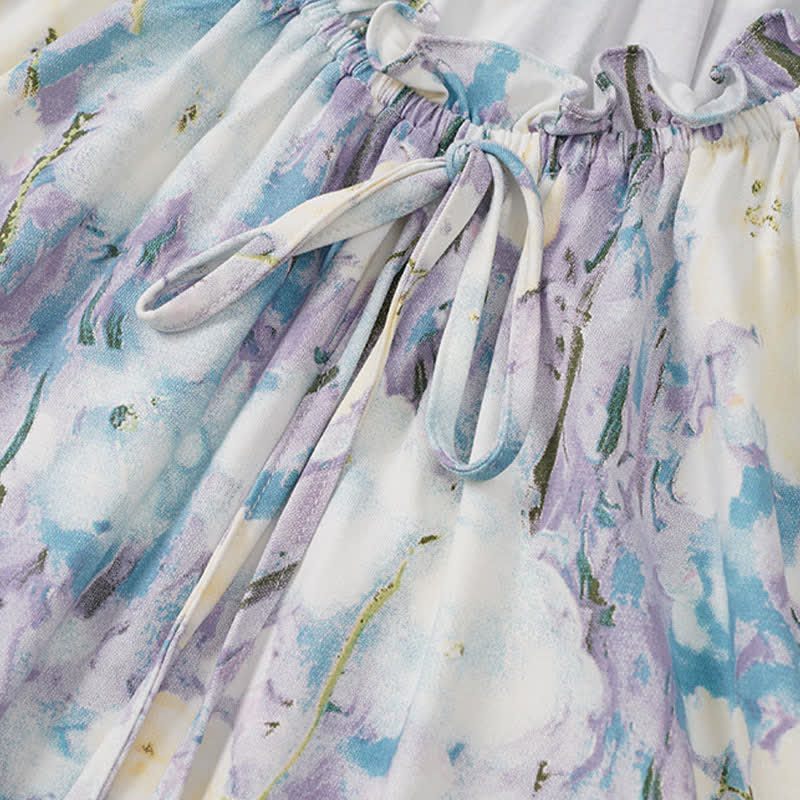 Ensemble pyjama en coton à motif floral aquarelle - image 8