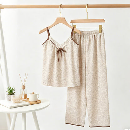 Ensemble de salon beige avec détails de nœud - image 0
