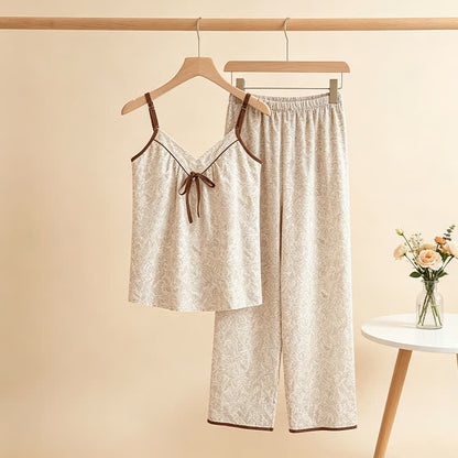 Ensemble de salon beige avec détails de nœud - image 1