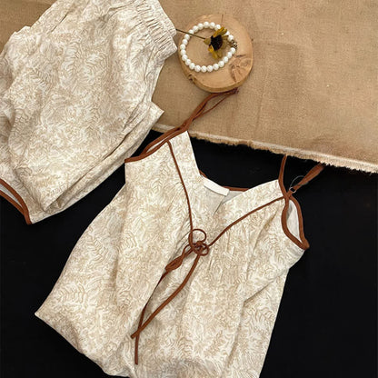 Ensemble de salon beige avec détails de nœud - image 4