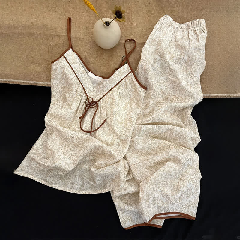 Ensemble de salon beige avec détails de nœud - image 3