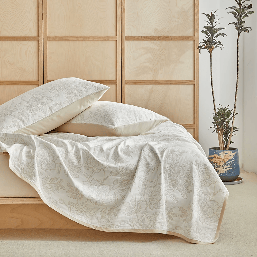 Ensemble de literie Ownkoti Elegant en coton jacquard pivoine - image 1