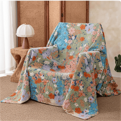 Couette en gaze multicolore à motifs floraux printaniers Ownkoti - image 1