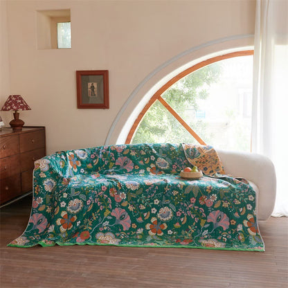 Couette réversible en gaze à motifs botaniques Ownkoti Farmhouse - image 3