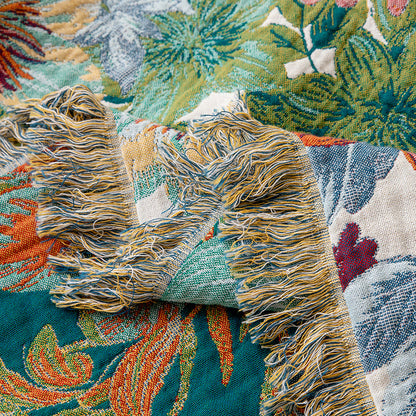 Couette réversible en gaze à motif floral tropical vintage Ownkoti - image 4