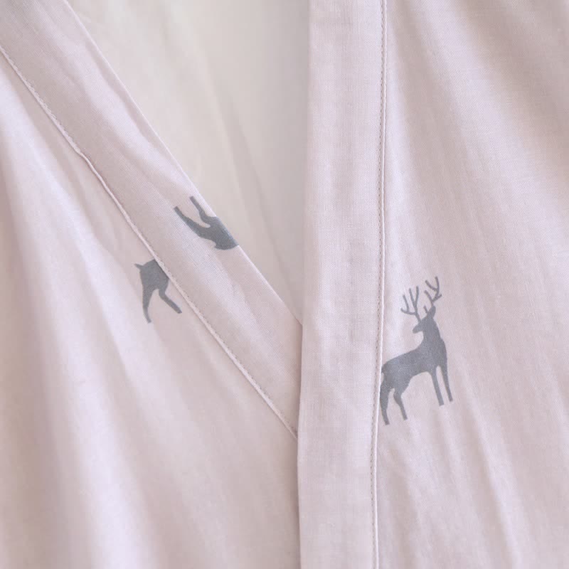 Ensemble de vêtements d'intérieur assortis, en coton avec un motif de cerf. - image 5