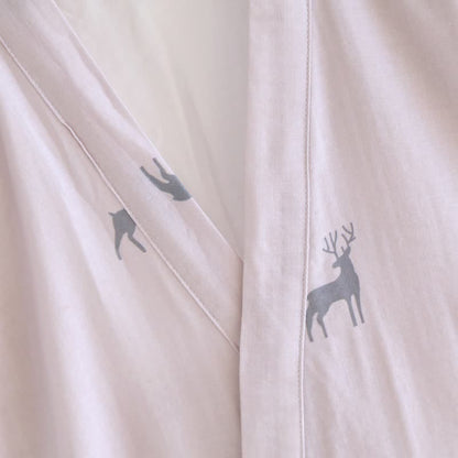 Ensemble de vêtements d'intérieur assortis, en coton avec un motif de cerf. - image 5