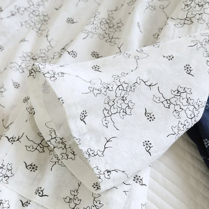 Peignoir kimono unisexe en coton à motif floral - image 10