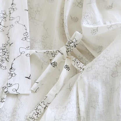 Peignoir kimono unisexe en coton à motif floral - image 9