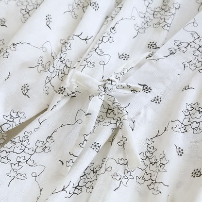 Peignoir kimono unisexe en coton à motif floral - image 7