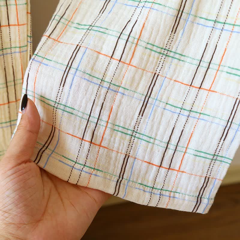 Pyjamas en coton colorés, à rayures et à carreaux - image 15