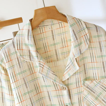 Pyjamas en coton colorés, à rayures et à carreaux - image 10