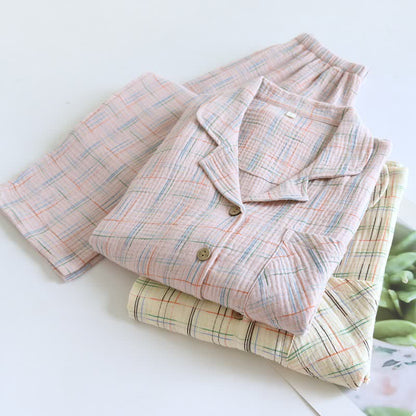 Pyjamas en coton colorés, à rayures et à carreaux - image 6