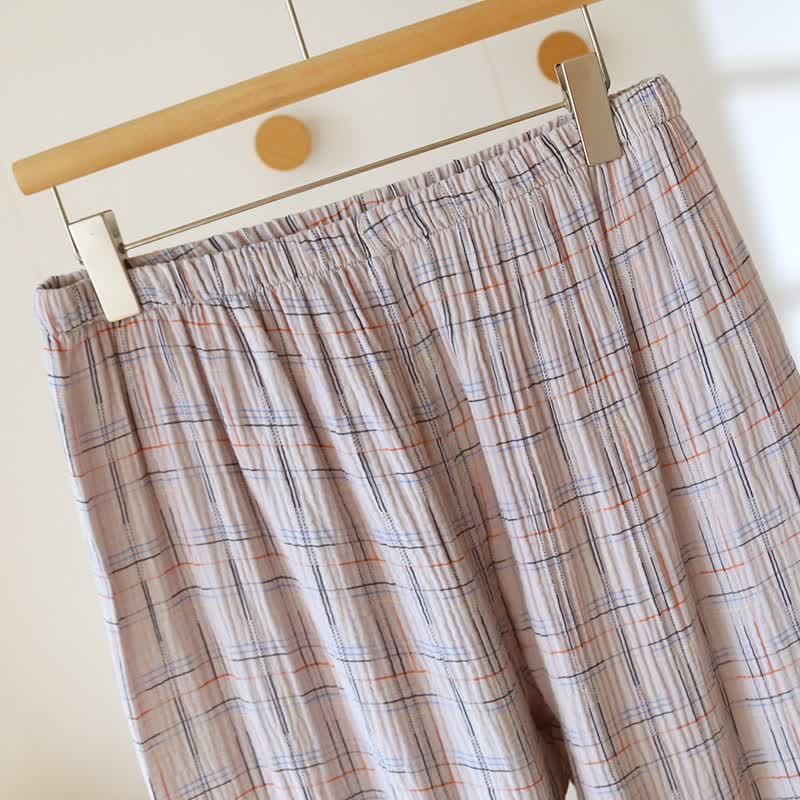 Pyjamas en coton colorés, à rayures et à carreaux - image 22