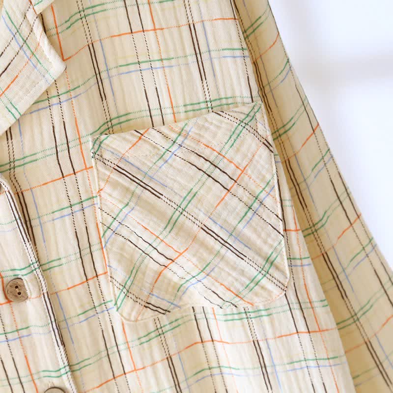 Pyjamas en coton colorés, à rayures et à carreaux - image 12