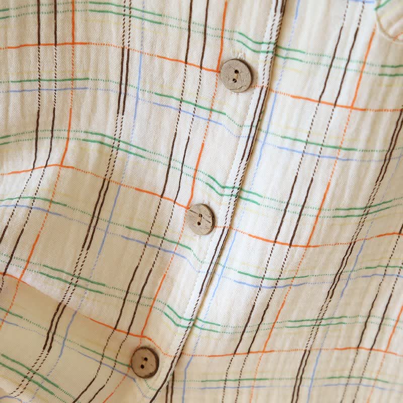 Pyjamas en coton colorés, à rayures et à carreaux - image 11