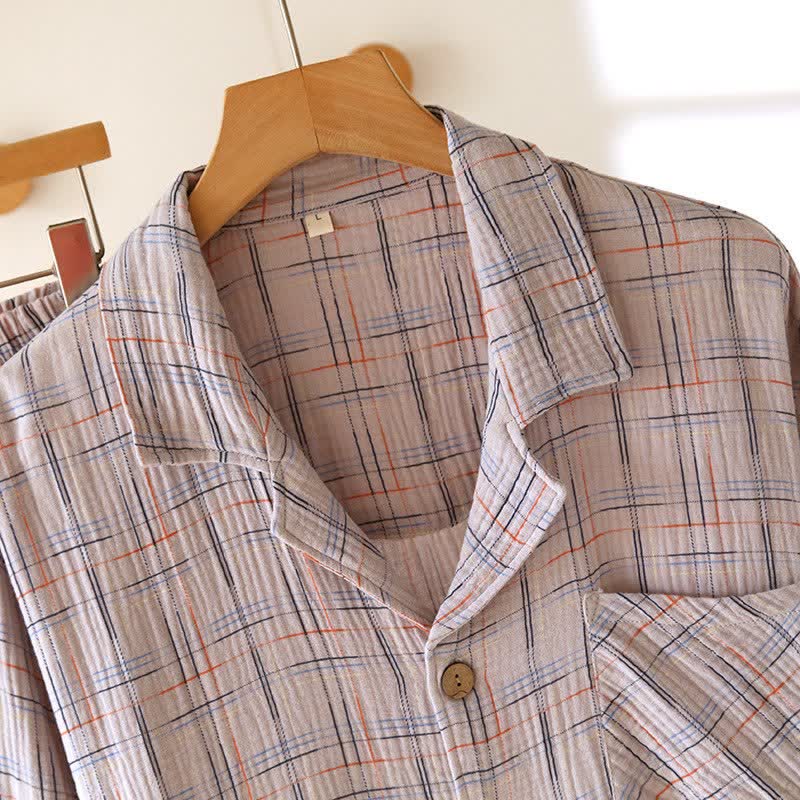 Pyjamas en coton colorés, à rayures et à carreaux - image 19