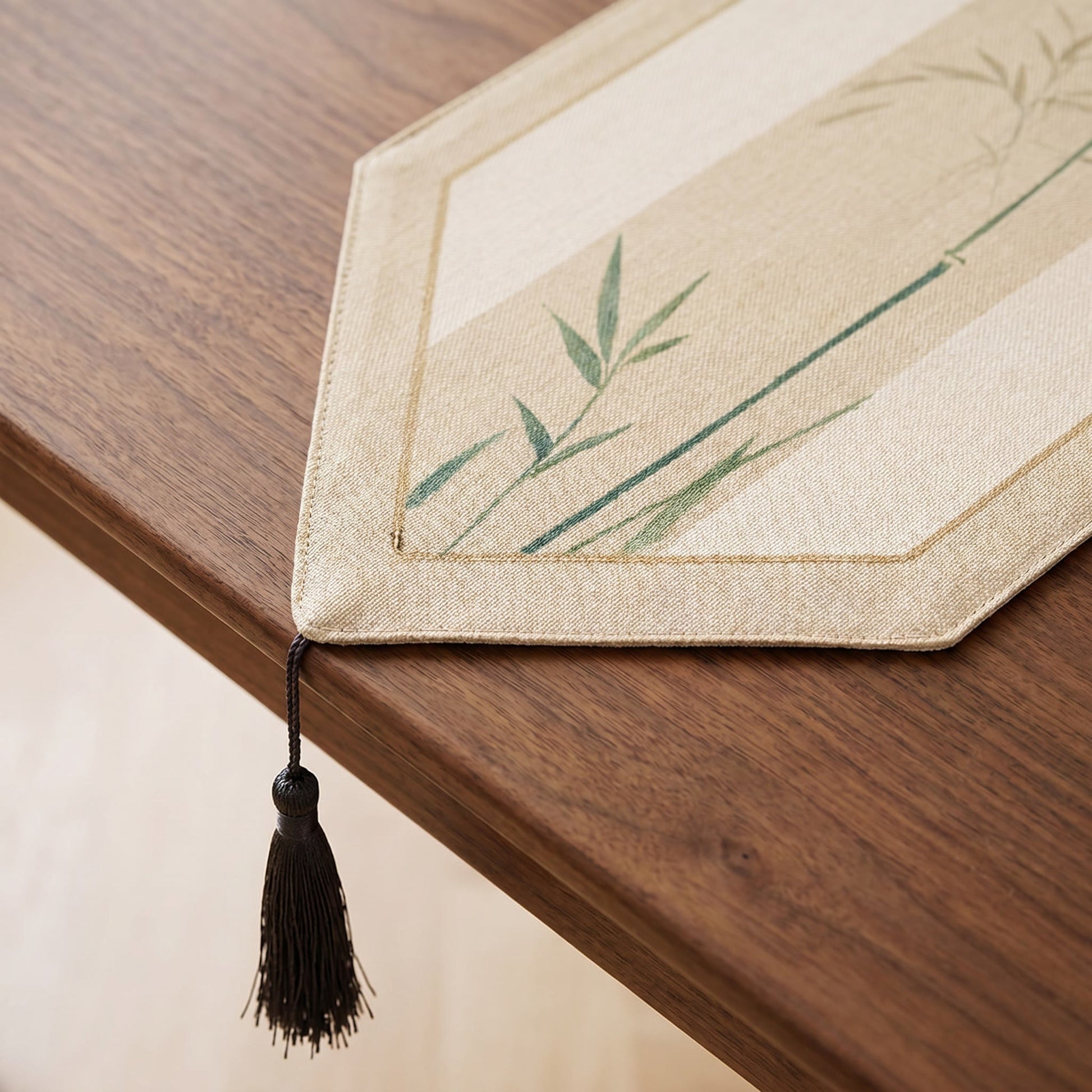 Chemin de table en bambou à l'encre élégante Ownkoti - image 3