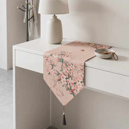 Chemin de table Ownkoti à motif de fleurs de pommier, style pictural - image 2