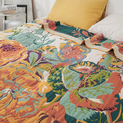 Couette bohème en coton à motif floral épanoui - image 4