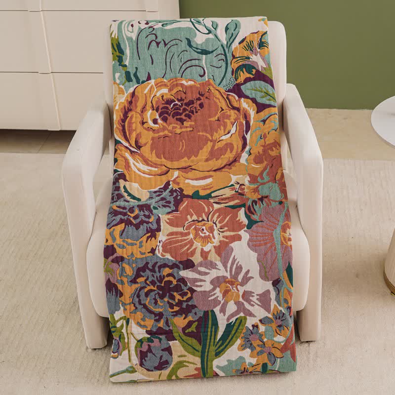 Couette bohème en coton à motif floral épanoui - image 3